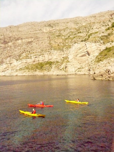 Pagaiata ottombrina nelle acque del Parco Marino di Punta Campanella