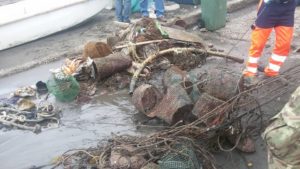 Rifiuti raccolti a Marina Grande - Sorrento