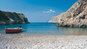 La spiaggia della Baia di Ieranto