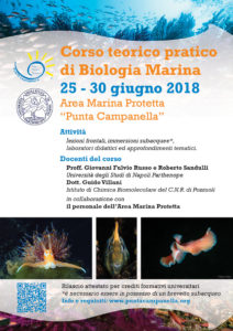 Corso teorico-pratico di Biologia Marina 2018 - Locandina